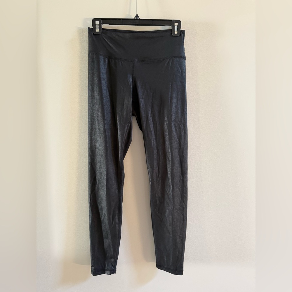 Black High-Waisted Faux Leather Leggings